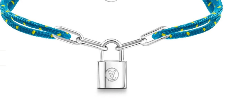 LOUIS VUITTON Q95866 Virgil Abloh Bracelet Silver Lockit Code Bracelet