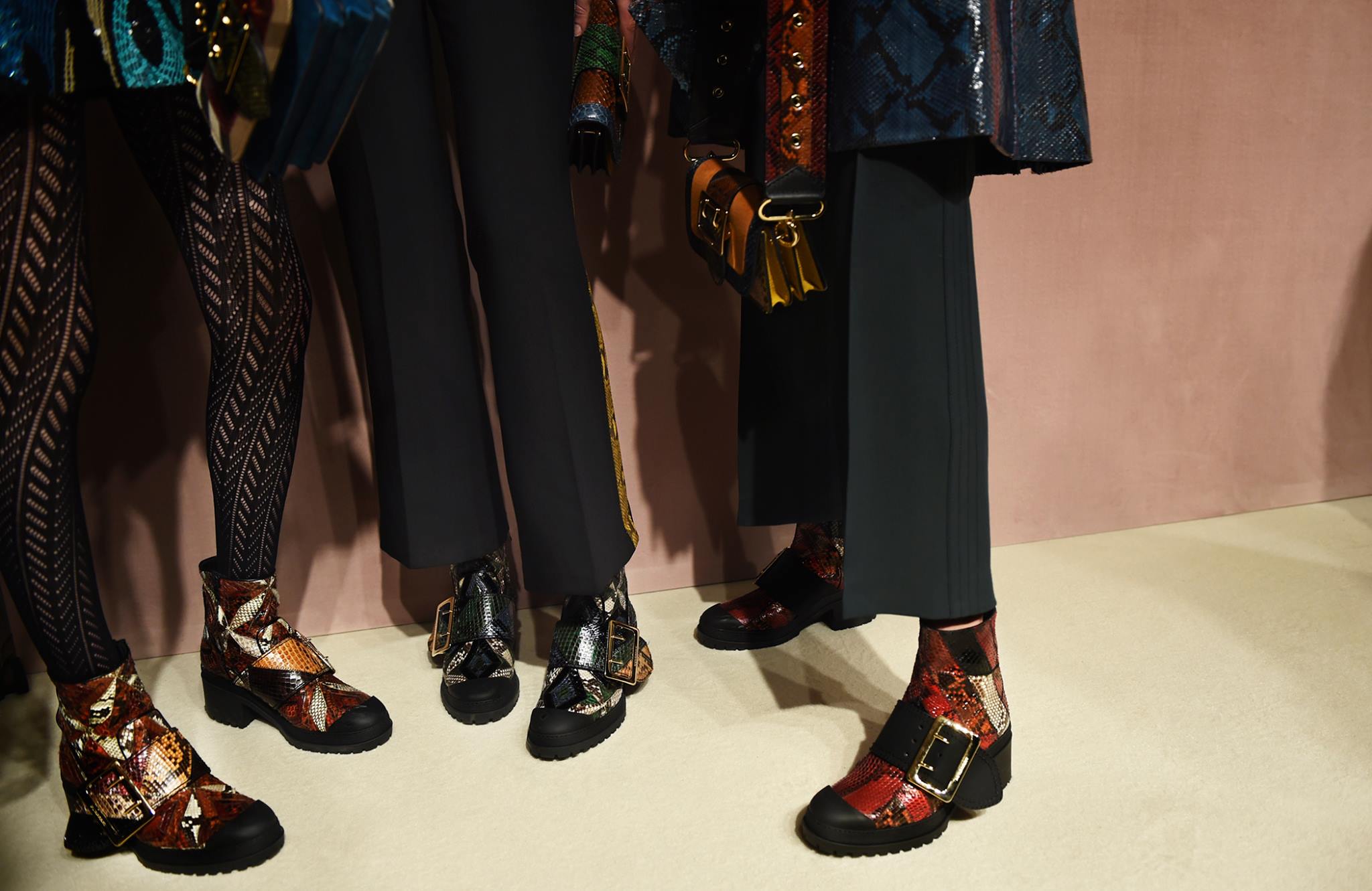 Burberry - The Buckle Boot utility-inspired with patchwork detailing -  