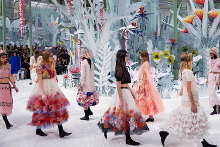 Karl Lagerfeld’s garden-themed show raises a smile for Chanel