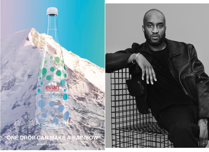 EVIAN BY VIRGIL ABLOH x SOMA Rainbow Inside Refillable Glass Water