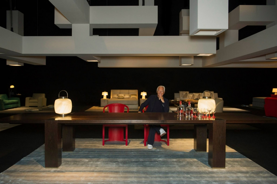 Giorgio Armani at the Interior Design Studio's 'The Art of Living'  exhibition on display at the Armani-Teatro for Salone del Mobile 2015-  