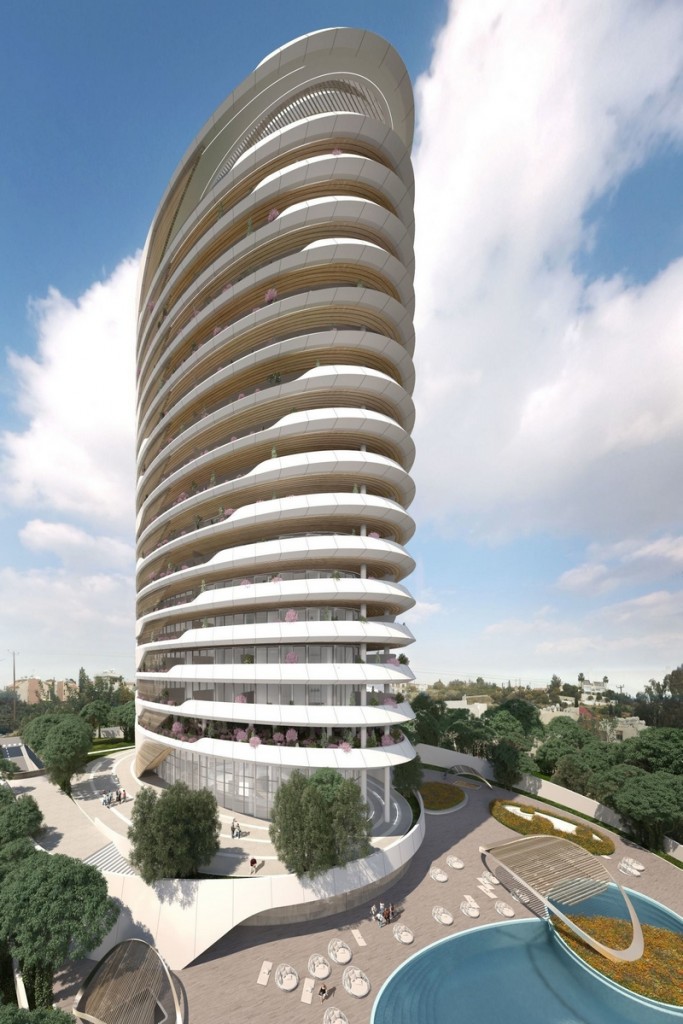 Sixty6 Tower by Pininfarina in Limassol, Cyprus, 17-floors residential tower designed by Pininfarina for Nikhi Group