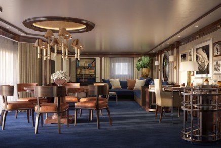 The Only of Its Kind at Sea: Ralph Lauren Home furnishes luxury cruise suites